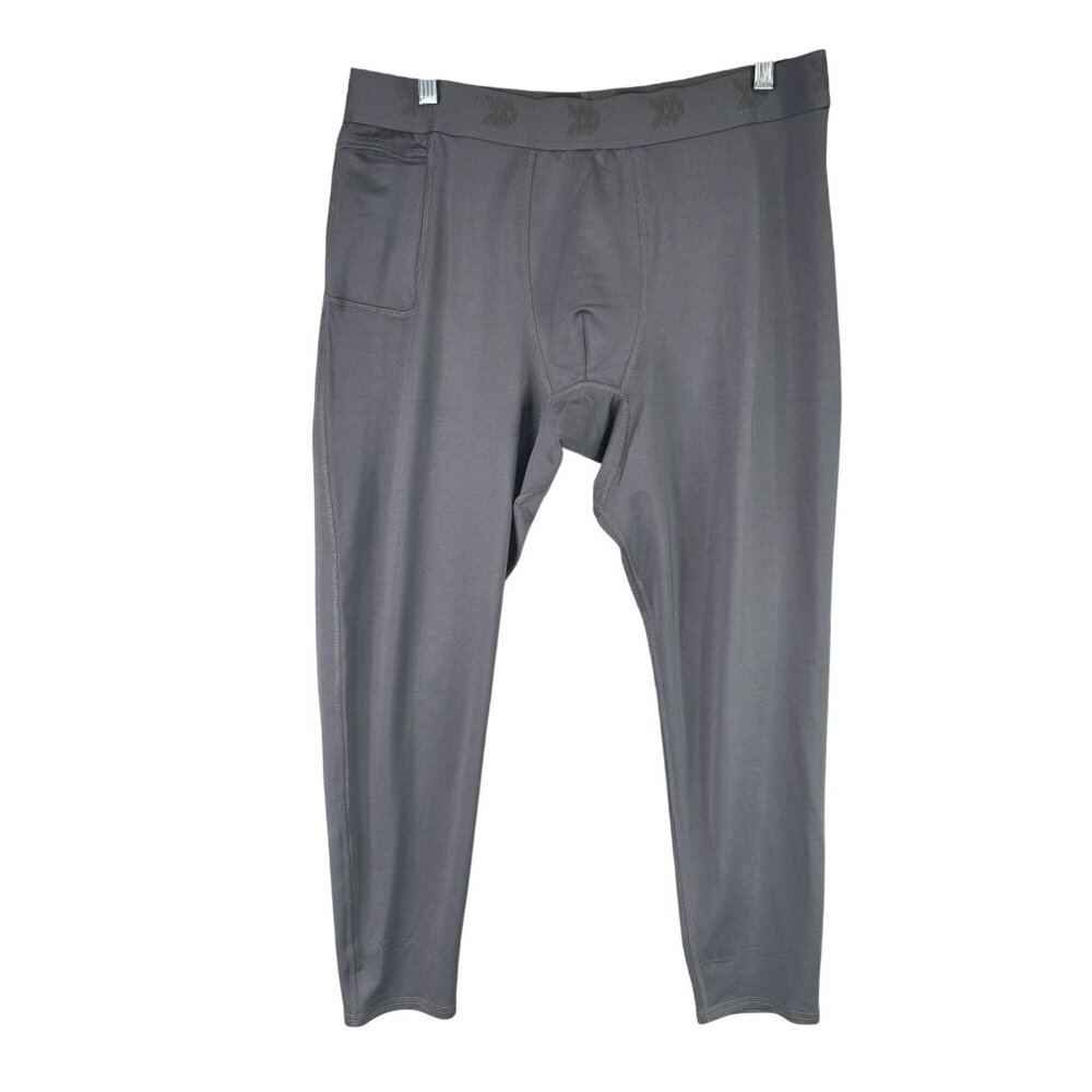 Mens All In Motion Gray Tights Side Pocket Polyester Blend Stretch Size XXL